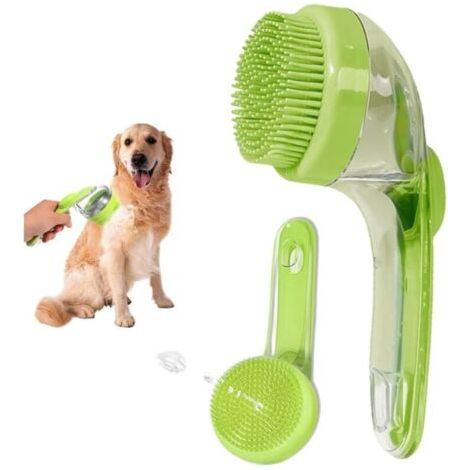 Brosse de massage lavage pour chiens chats chevaux - Confortable multifonction démêlant puces (1/4)