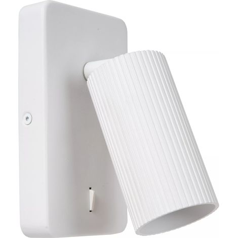 Applique spot bianca CLUBS 1 luce GU10 40W alluminio Lucide (1/4)