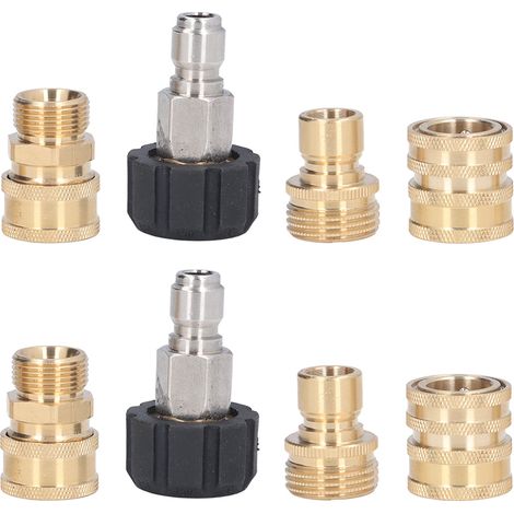 Kit d'adaptateurs pour nettoyeur haute pression, raccords rapides tuyaux professionnels (1/5)