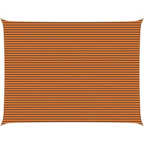 Voile d'ombrage orange-brun, 8 x 6 mètres, 100% polyester Oxford.