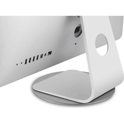 Base Pivotante - 360 Degres - Alliage D Aluminium - Pour Ecran Ordinateur Tablette Smartphone - Diametre 21,5 Cm - 1 Unite (1/5)