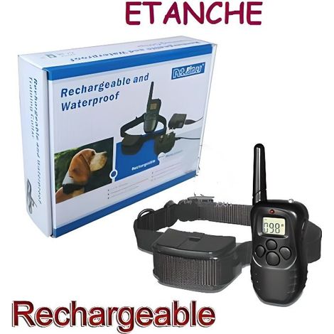PETAINER Collier de dressage - Portée 300m - Ecran LCD - Etanche (1/2)