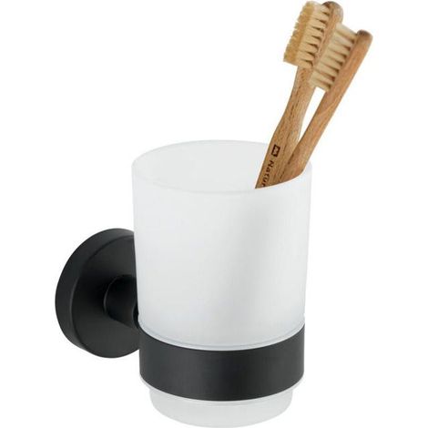 Wandbürstenbecher, schwarz