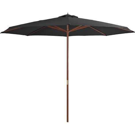 Maison Exclusive - Sonnenschirm mit Holzmast 350 cm Anthrazit
