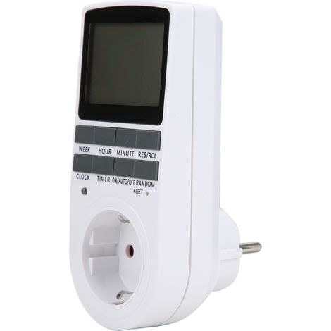 DT01 Prise Programmateur Minuterie Automatique Interrupteur Horloge Temporisateur Appareils Ménagers Prise EU 230V (1/5)