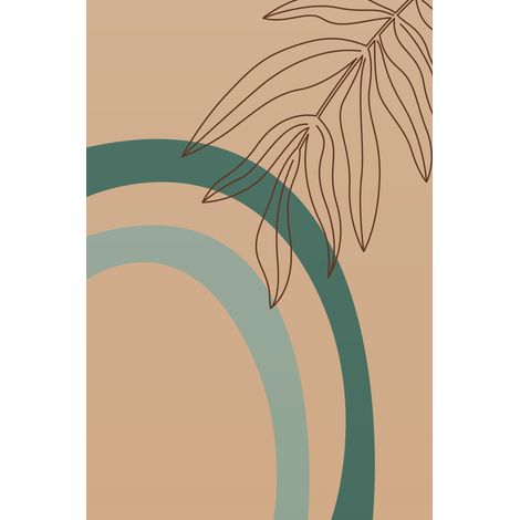 Papier peint panoramique - Feuille Boho - 170 cm x 255 cm (1/2)