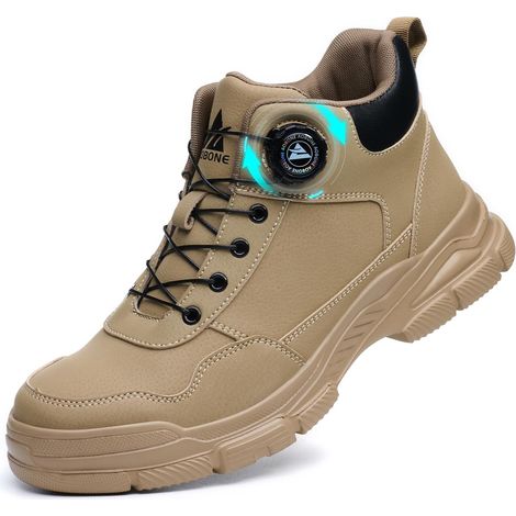 Chaussures de Sécurité Hommes Femmes Imperméable Bottines de Travail Légère Antidérapant Bottines de Sécurité avec Embout en Acier Baskets Chantier Confortable (1/5)