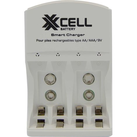 Chargeur Rapide et Pliable XCELL pour Piles Rechargeables (1/4)
