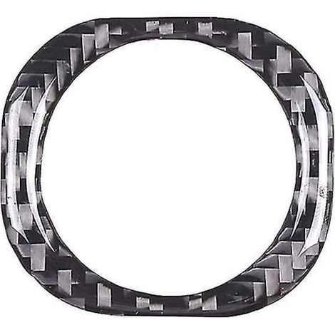 Anneau décoratif autocollant pour bouton de démarrage/arrêt du moteur de voiture (accessoires 2022-2023) - Fibre de carbone souple (1/5)