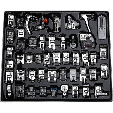 Ensemble de pieds presseurs professionnels pour machine à coudre 48 pièces pour Brother, Babylock, Singer, , Elna, , New Hom (1/5)