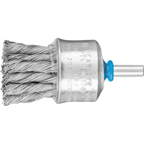 PFERD TOOLS Pinselbürste mit Kunststoffschutz gezopft PBG Ø30mm Schaft-Ø6 mm Edelstahl-Draht-Ø0,35 10 Stk (1/5)