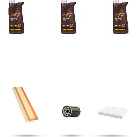Kit tagliando 3 FILTRI e 3L OLIO compatibile con Fiat Panda II 1.2 51kw dal 2010 (1/4)
