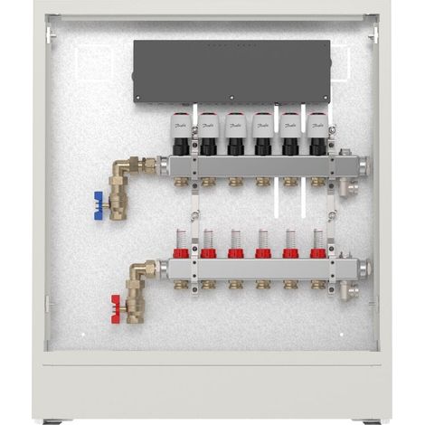 UnoFloor lightC Verteilerstation 6 HZ links inkl. 230V Danfoss Icon (1/2)