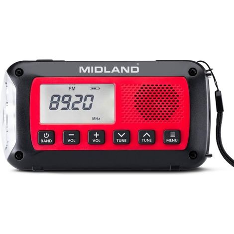 MIDLAND Powerbank Radio Di Emergenza Rosso E Nero (1/4)