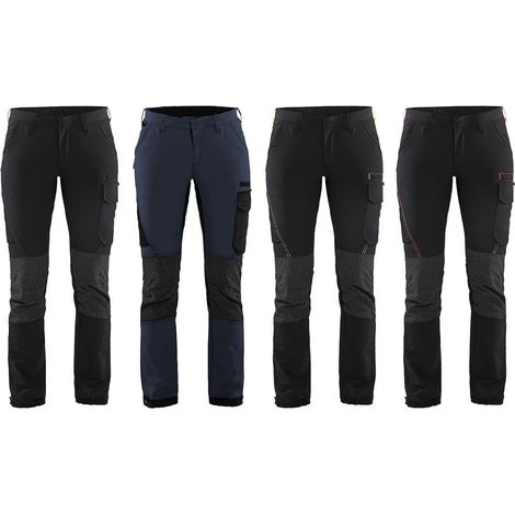 Pantaloni da lavoro donna Blaklader 7122 Service Stretch 4 vie - M - Nero/Grigio (1/5)