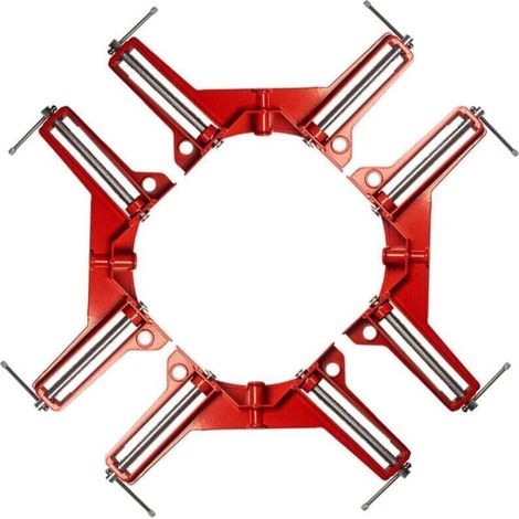 4 pièces Pince à Angle Droit à 90 Degrés, Serre Joint Angle Droit Etau D'Angle Reglable à Bois Ensemble Pour Cadre Multi Photo Wedge Menuiserie Soudure