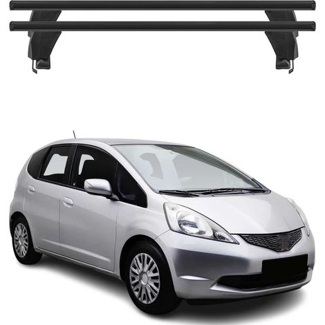 OMAC Dachträger Querträger Alu für Honda Jazz III 2015-2020 – Abschließbar – T-Nut – City-Crash-getestet – Max. 50 kg Schwarz (1/5)
