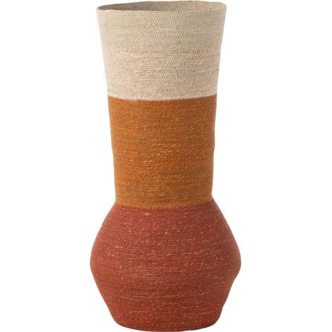 Vase Déco en Jonc "Rayures" 68cm Multicolore (1/3)