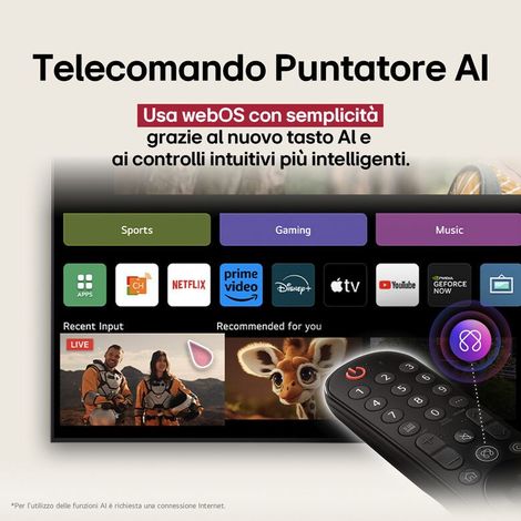 LG OLED AI OLED55B56LA TV Serie B5 55'' 4K, α8 Gen2, Dolby Vision, 20W, 4 HDMI con VRR 120Hz, G-Sync, Smart TV WebOS 25 (1/5)