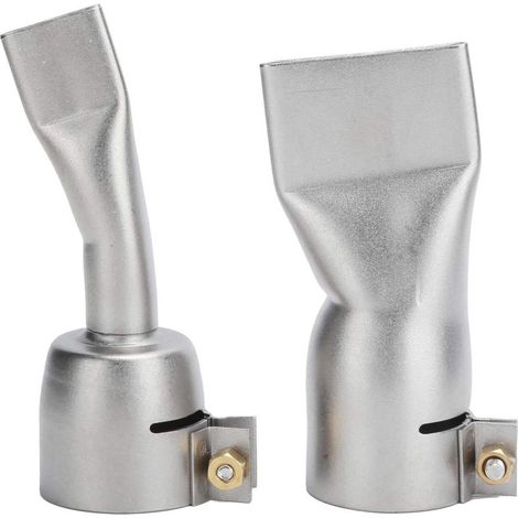 Buse Plate de Pistolet de Soudage 2 Pièces, Petite Pointe de 20 Mm + Grande Pointe de 40 Mm, Buse de Soudage Plate en Acier Inoxydable pour Outil de Soudage, Machine de Soudage à Air Chaud (1/5)