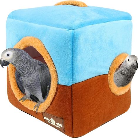 Nid Pour Perroquet - Cabane Chaude D'hiver à Suspendre - Abri Privé Pour Oiseaux De Grande Taille - 1 Pièce