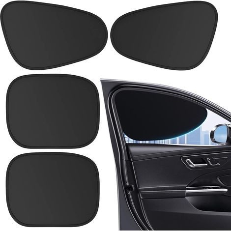 4PCS Pare-Soleil pour Vitre de Voiture, Pliable Abat-Jour de Visière de Fenêtre Latérale, Autocollant Statique, Ne Bloque Pas Les Rétroviseurs, pour la Plupart des Voitures, Fourgonnettes (1/5)