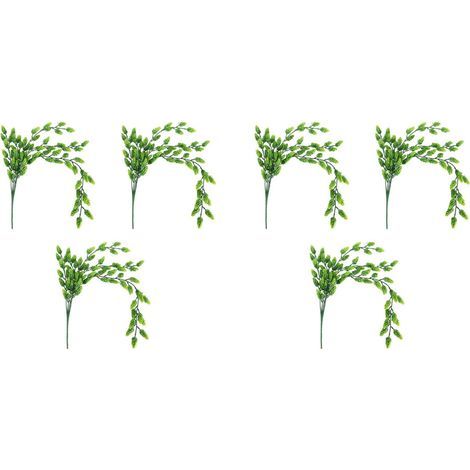 6 Pièces Séries Fleur Artificielle Houblon Vigne Guirlande Plante Faux Suspendu Vigne Verdure pour Intérieur Extérieur Avant Porche Fleur Décor (1/4)