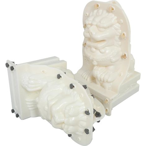 Moule Lionceau Facile à Transporter pour Statue en Béton Blanc Usage Multifonction Plastique Solide Style Asiatique Couleur Aléatoire pour Fabrication de Statues Ornementales (1/5)