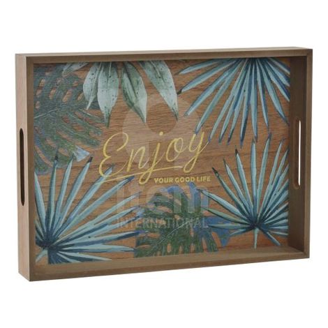 VASSOIO LEGNO TROPICALE - 36X26X5 CM