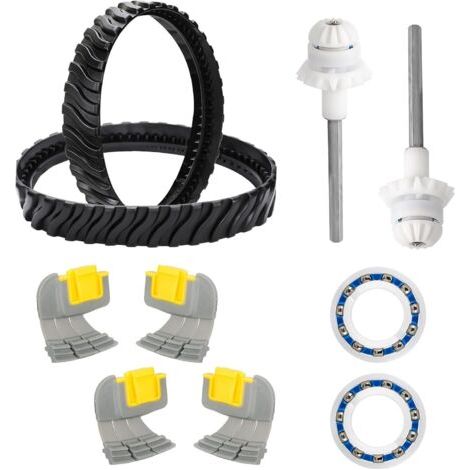 Sollbry – Kit de pièces de rechange pour nettoyeur de piscine Zodiac MX6 MX8 MX6EL MX8EL – 2 arbres de transmission – 2 roulements – 4 brosses cyclone – ABS - R0796200