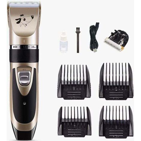 Tondeuse Chien Professionnel Poil Long Epais Animal Silencieux Rechargeable Electrique Tondeuse pour Chien et Chat Dog Clipper Kit