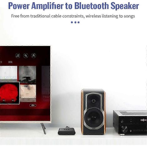Récepteur audio Bluetooth 5.2 avec micro : adaptateur sans fil pour haut-parleurs de voiture et prise auxiliaire 3,5 mm pour musique stéréo (1/5)