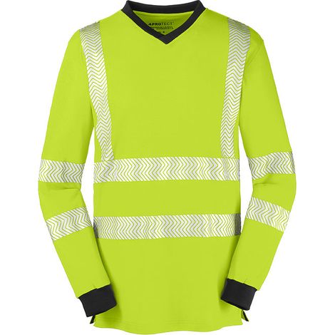Warnschutz-Langarmshirt Jacksonville Größe 3XL leuchtgelb/grau 4PROTECT (1/4)
