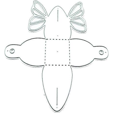 Stanzformen für Schmetterlings-Geschenkboxen zum Selbermachen von Prägungen, Scrapbooking, Karten und Alben