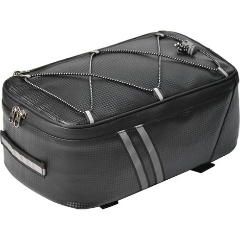 Sacoche arrière de vélo en cuir PU imperméable de 8 L – Avec housse de pluie et montage facile (1/5)