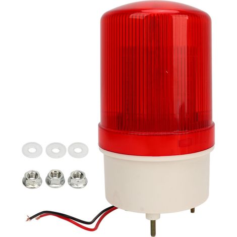 Jeffergarden LED stroboscopique rotatif 120dB alarme sonore ABS IP54 lampe d'avertissement pour intérieur extérieur 12V (1/5)