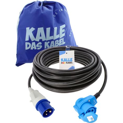 Kalle Verlängerungskabel CEE 230V Öse 16A 2,5mm² Winkel IP44 25 Meter (1/4)