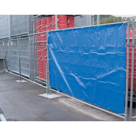 Bauzaunplane, blau 1,76m x 3,41m (1/2)