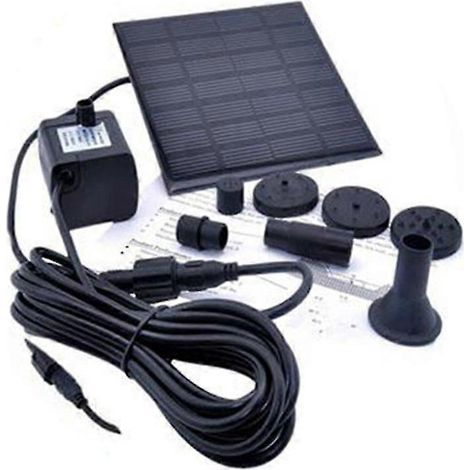 Pompe à eau solaire 1,2 W 7 V sans balais pour jardin, bassin, fontaine, piscine, aquarium