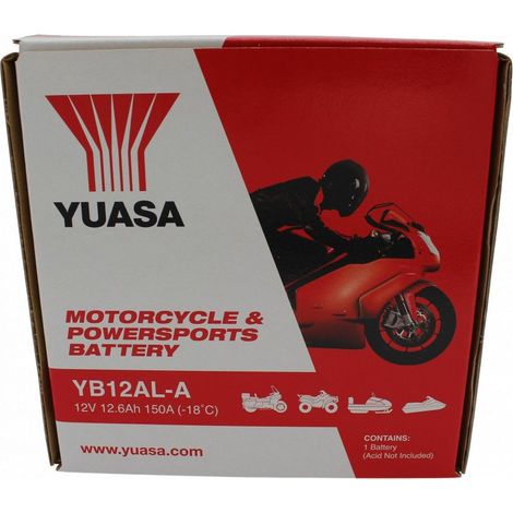 Yuasa batteria yuasa yb12al-a batteria moto convenzionale 12 v capacità affidabile resistente vibrazioni (1/5)