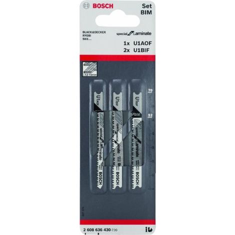 Bosch PRO Laminate Set U-Shank 3 pezzi - 2608636430 (1/3)