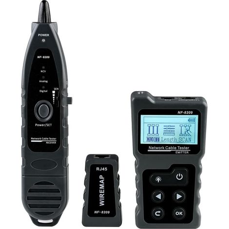 Cable Tester with Multifunction PoE Wire Tracker for Network Cable NF-8209 with Non-Contact LAN Cable Testing for Cat5, Cat6 Tracker, Underground Phone Finder Tool