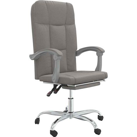 Maison Exclusive - Bürostuhl mit Liegefunktion Taupe Stoff (1/5)