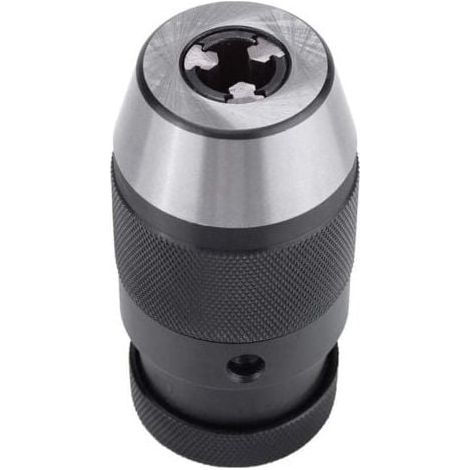 Heavy-duty drill chuck, 0–13 mm, 1/2 B16 keyless drill chuck made of steel for electric lathes MUMU (1/4)