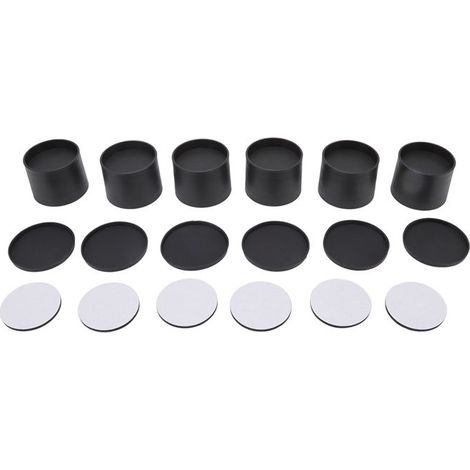 Cales rehausseuses de meuble – Lot de 6 – Rehaussement 5 cm – ABS et caoutchouc, antidérapantes (1/5)