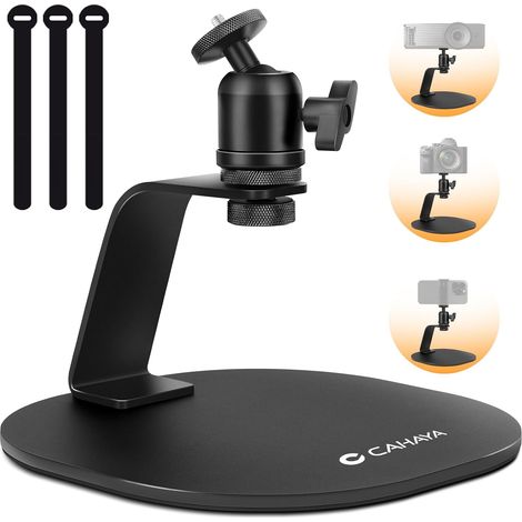 Support pour Mini Projecteur de Bureau - Vidéoprojecteur Portable Compact Réglable 360° avec Base Métallique Antidérapante et Ultra Stable, Filetage 1/4", Charge Max 5 kg (1/5)
