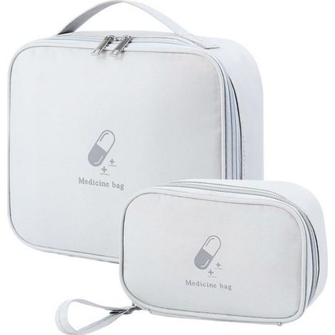 Trousse De Premiers Secours - Tissu Oxford 600D - 25 x 22 x 9 cm - Pour Maison Voyage Travail - Lot De 2 (1/5)