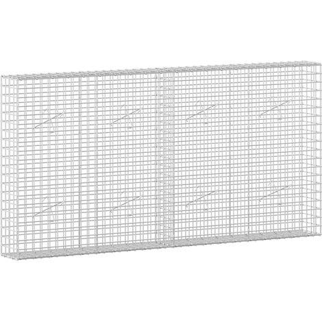 Gabione mit 5 mm Draht und 5x5 cm Maschen 200x20x100 cm vidaXL (1/5)