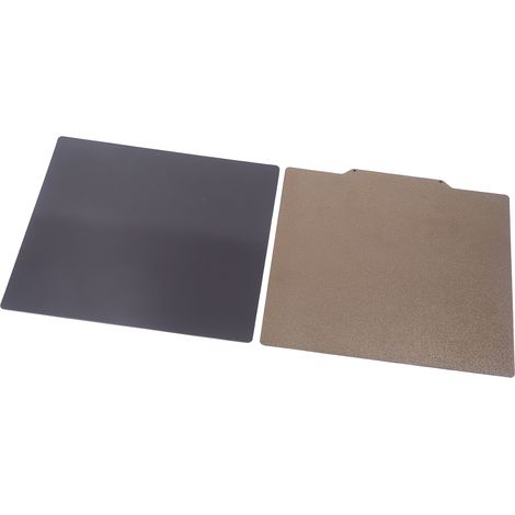 Plateau d'impression 3D double face 257 x 257 mm : PET lisse aspect fibre de carbone + tôle d'acier à ressort PEI texturée + plateau magnétique compatible avec Tuozhu (1/5)