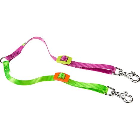 Ferplast TWIN COLOURS Terminale doppio per guinzaglio per cani.. Variante 10/36 - Misure: 10 mm x L 25-36 cm - Colori misti